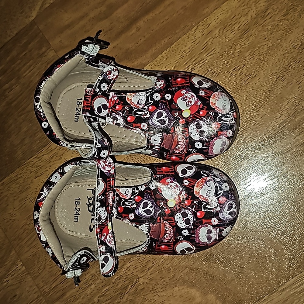 Little Piggies Toddler T-strap Horror Shoes Size 7